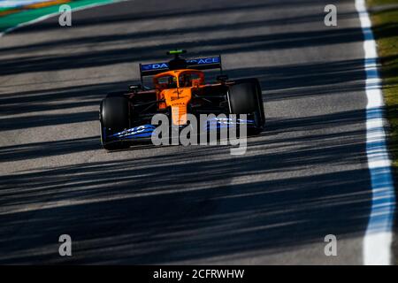 04 NORRIS Lando (gbr), McLaren Renault F1 MCL35, Aktion während des Formel 1 Gran Premio Heineken D'italia 2020, 2020 Grand Prix von Italien, ab September Stockfoto