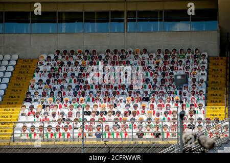 Fake Fans in den Tribünen, Gradins, während der Formel 1 Gran Premio Heineken D'italia 2020, 2020 Grand Prix von Italien, vom 4. Bis 6. September 2020 Uhr Stockfoto