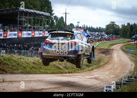 25 FOURMAUX Adrien (FRA), JAMOUL Renaud (FRA), Ford Fiesta R5 MkII, M-Sport Ford WRT WRC 2, Aktion während der Rallye Estland 2020, 4. Lauf der 202 Stockfoto