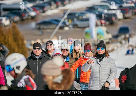 Craigleith Ski Club, Skirennen. Stockfoto