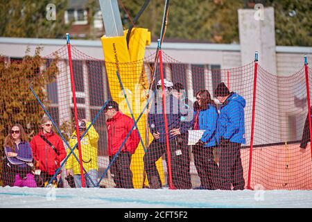 Craigleith Ski Club, Skirennen. Stockfoto