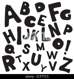 Alphabet isoliertes Muster. Buchstaben Vektorgrafik. Illustration Muster Hintergrund. Typografie-Design Stock Vektor