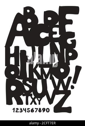 Alphabet isoliertes Muster. Buchstaben Vektorgrafik. Illustration Muster Hintergrund. Typografie-Design Stock Vektor