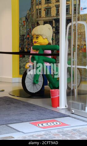 LEGO Store bei Stroget in Kopenhagen Stockfoto