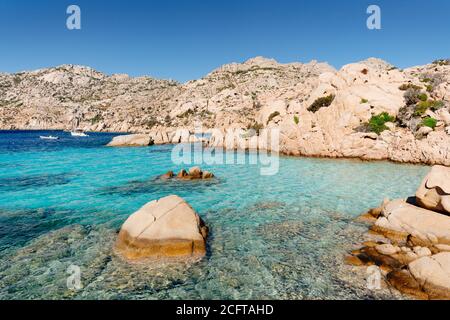 Cala Coticcio, wunderschöne Bucht auf der Insel Caprera, La Maddalena, Sardinien, Italien Stockfoto