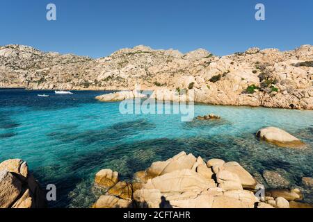 Cala Coticcio, wunderschöne Bucht auf der Insel Caprera, La Maddalena, Sardinien, Italien Stockfoto