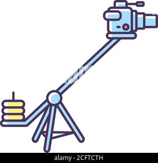 RGB-Farbsymbol für Kamerakran Stock Vektor