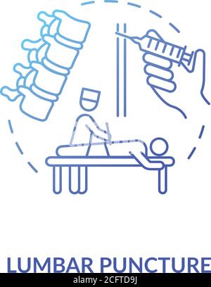 Symbol für das Punktionskonzept der Lendenwirbelsäule Stock Vektor