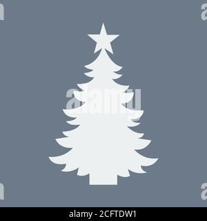 Weihnachtsbaum flach Symbol, Vektor Stock Vektor