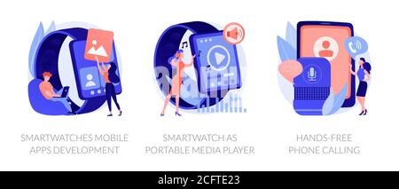 Wearable Devices abstrakte Konzept Vektor Illustrationen. Stock Vektor