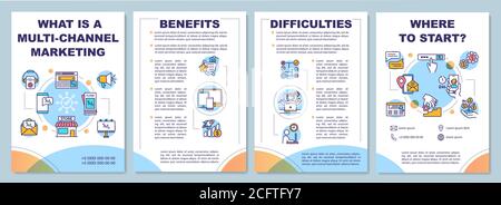 Vorlage für Multi-Channel-Marketingbroschüren Stock Vektor