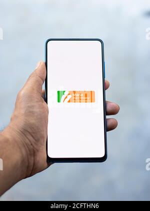 Assam, indien - September 6, 2020 : Bharat matrimony Logo auf Telefon Bildschirm Stock Bild. Stockfoto