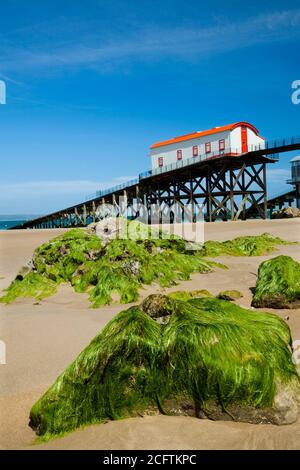 Tenby Boat House, North Beach, Tenby, Pembrokeshire, West Wales, UK Stockfoto