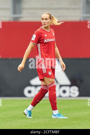 Fußball München - Sand, München 6. September 2020. Sydney LOHMANN, FCB Damen 12 FC BAYERN MÜNCHEN - SC SAND 6-0 - die DFL-VORSCHRIFTEN VERBIETEN DIE VERWENDUNG VON FOTOGRAFIEN als BILDSEQUENZEN und/oder QUASI-VIDEO - 1. Frauen Deutsche Fußballliga, München, 6. September 2020. Saison 2019/2020, Spieltag 1, FCB, München, FC Bayern Campus © Peter Schatz / Alamy Live News Stockfoto