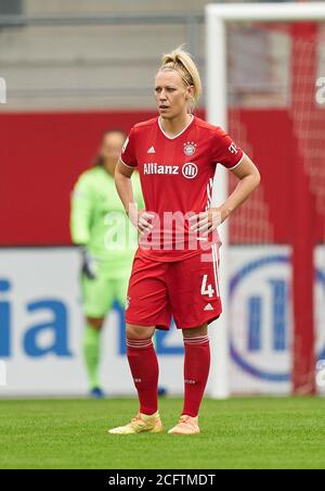 Fußball München - Sand, München 6. September 2020. Kristin DEMANN, FCB Damen 4 FC BAYERN MÜNCHEN - SC SAND 6-0 - die DFL-VORSCHRIFTEN VERBIETEN DIE VERWENDUNG VON FOTOGRAFIEN als BILDSEQUENZEN und/oder QUASI-VIDEO - 1. Frauen Deutsche Fußballliga, München, 6. September 2020. Saison 2019/2020, Spieltag 1, FCB, München, FC Bayern Campus © Peter Schatz / Alamy Live News Stockfoto