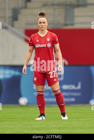 Fußball München - Sand, München 6. September 2020. Marina HEGERING, FCB Damen 27 FC BAYERN MÜNCHEN - SC SAND 6-0 - die DFL-VORSCHRIFTEN VERBIETEN DIE VERWENDUNG VON FOTOGRAFIEN als BILDSEQUENZEN und/oder QUASI-VIDEO - 1. Frauen Deutsche Fußballliga, München, 6. September 2020. Saison 2019/2020, Spieltag 1, FCB, München, FC Bayern Campus © Peter Schatz / Alamy Live News Stockfoto