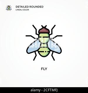 Symbol „Fliege Vektor“. Moderne Vektorgrafik Konzepte. Einfach zu bearbeiten und anzupassen. Stock Vektor