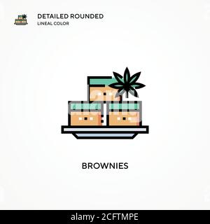 Vektorsymbol „Brownies“. Moderne Vektorgrafik Konzepte. Einfach zu bearbeiten und anzupassen. Stock Vektor