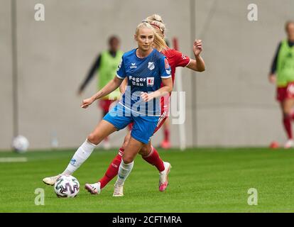 Fußball München - Sand, München 6. September 2020. Chiara LOOS, SC Sand 7 FC BAYERN MÜNCHEN - SC SAND 6-0 - die DFL-VORSCHRIFTEN VERBIETEN DIE VERWENDUNG VON FOTOGRAFIEN als BILDSEQUENZEN und/oder QUASI-VIDEO - 1. Frauen Deutsche Fußballliga, München, 6. September 2020. Saison 2019/2020, Spieltag 1, FCB, München, FC Bayern Campus © Peter Schatz / Alamy Live News Stockfoto