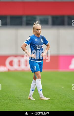 Fußball München - Sand, München 6. September 2020. Chiara LOOS, SC Sand 7 FC BAYERN MÜNCHEN - SC SAND 6-0 - die DFL-VORSCHRIFTEN VERBIETEN DIE VERWENDUNG VON FOTOGRAFIEN als BILDSEQUENZEN und/oder QUASI-VIDEO - 1. Frauen Deutsche Fußballliga, München, 6. September 2020. Saison 2019/2020, Spieltag 1, FCB, München, FC Bayern Campus © Peter Schatz / Alamy Live News Stockfoto