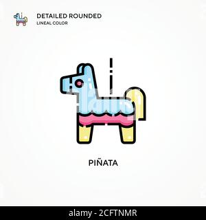 piñata Vektor-Symbol. Moderne Vektorgrafik Konzepte. Einfach zu bearbeiten und anzupassen. Stock Vektor