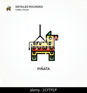 piñata Vektor-Symbol. Moderne Vektorgrafik Konzepte. Einfach zu bearbeiten und anzupassen. Stock Vektor
