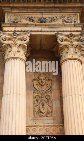 Architektonisches Detail des Eingangsgebäudes der Tivoli Gärten in Kopenhagen Stockfoto