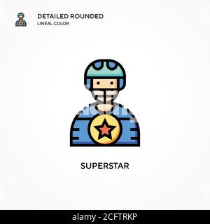 Superstar-Vektor-Symbol. Moderne Vektorgrafik Konzepte. Einfach zu bearbeiten und anzupassen. Stock Vektor