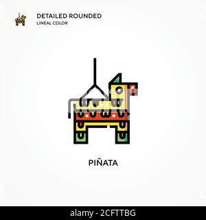 piñata Vektor-Symbol. Moderne Vektorgrafik Konzepte. Einfach zu bearbeiten und anzupassen. Stock Vektor