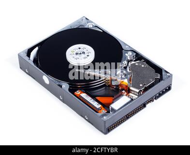 Interne Ansicht der Festplatte des Computers Stockfoto