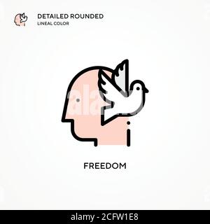 Freiheitsvektor-Symbol. Moderne Vektorgrafik Konzepte. Einfach zu bearbeiten und anzupassen. Stock Vektor