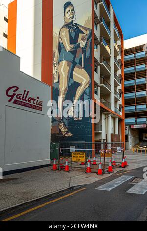 Wandgemälde in Darwin City, Australien Stockfoto