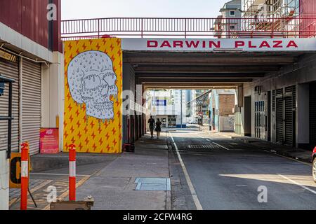 Wandgemälde in Darwin City, Australien Stockfoto