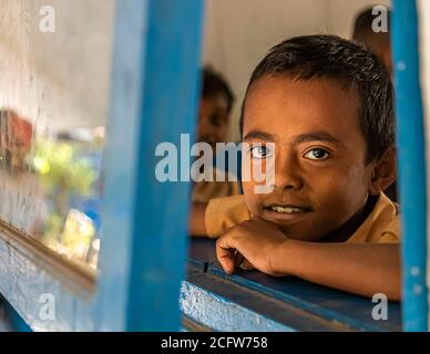 Schule in Waipoekang, Flores, Indonesien Stockfoto