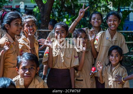 Schule in Waipoekang, Flores, Indonesien Stockfoto