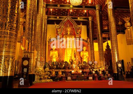 Chiang Mai Thailand - Buddhistischer Tempel Wat Chedi Luang Stockfoto