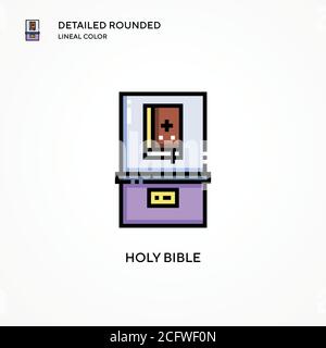 Heilige bibel Vektor-Symbol. Moderne Vektorgrafik Konzepte. Einfach zu bearbeiten und anzupassen. Stock Vektor