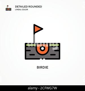 Birdie-Vektor-Symbol. Moderne Vektorgrafik Konzepte. Einfach zu bearbeiten und anzupassen. Stock Vektor