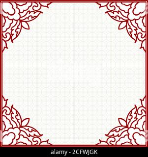 Traditioneller Chinesischer Hintergrund, White Page Stock Vektor