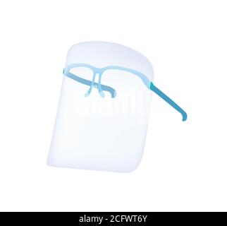 Gesichtsschutz mit Brille. vektorgrafik Stock Vektor