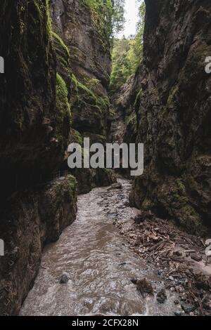 Blick auf die partnachklamm bei garmisch-partenkirchen Stockfoto