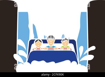 Symbol Für Wasserbootfahrt. Flaches Farbdesign. Vektorgrafik. Stock Vektor