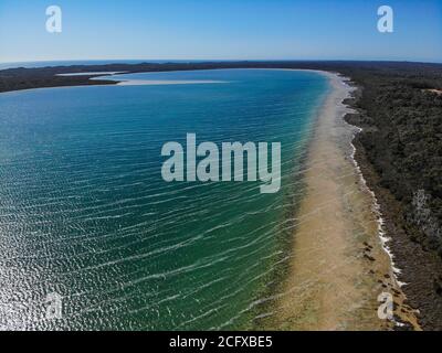 Luftaufnahme über dem Lake Clifton in Western Australia. Stockfoto