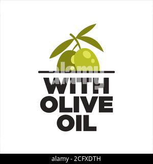 Symbol für Olivenöl. Symbol für Produkte aus Olivenöl. Stock Vektor