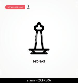 Monas einfaches Vektorsymbol. Moderne, einfache flache Vektor-Illustration für Website oder mobile App Stock Vektor