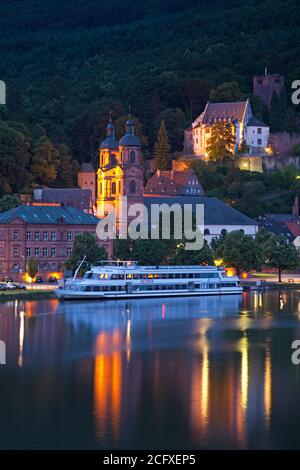 Geographie / Reisen, Deutschland, Bayern, Miltenberg, Blick über den Main nach Miltenberg, Niederfranken, Additional-Rights-Clearance-Info-not-available Stockfoto