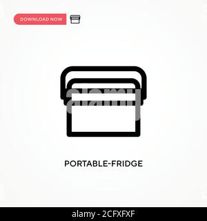Tragbarer Kühlschrank mit einfachem Vektorsymbol. Moderne, einfache flache Vektor-Illustration für Website oder mobile App Stock Vektor