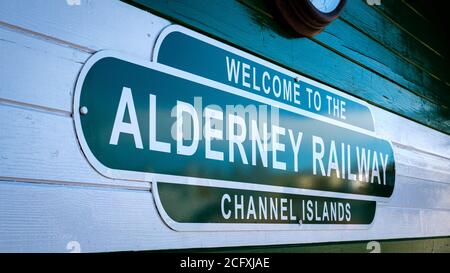 Alderney Railway Stockfoto