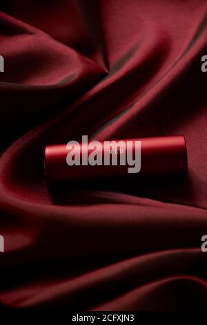 Einfarbige rote Stillleben Ideen Stockfoto