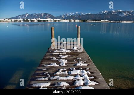 Geographie / Reisen, Deutschland, Bayern, Rieden am Forggensee, Blick über den Forggensee am Ammergau, Additional-Rights-Clearance-Info-not-available Stockfoto